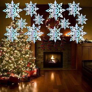 3D Snaigių Girliandos Dekoras (6 vnt.) | HOLOFLAKE