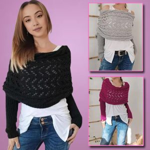 Trikotažo skraistė su rankovėmis | KNITKA