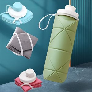 Sulankstomas silikoninis vandens butelis (600 ml) | FOLDSIP